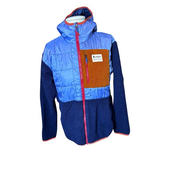 Cotopaxi Trico Hybrid Women’s Fleece Hooded Jacket Sz Small Purple,blue Orange - Picture 7 of 8